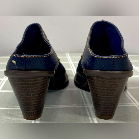 Western Blue Leather Suede Mules Boot Shoes Womens Size 7 Cowgirl Clog Booties - Picture 5 of 11